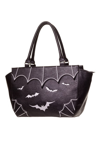 Bats Black and White Handbag