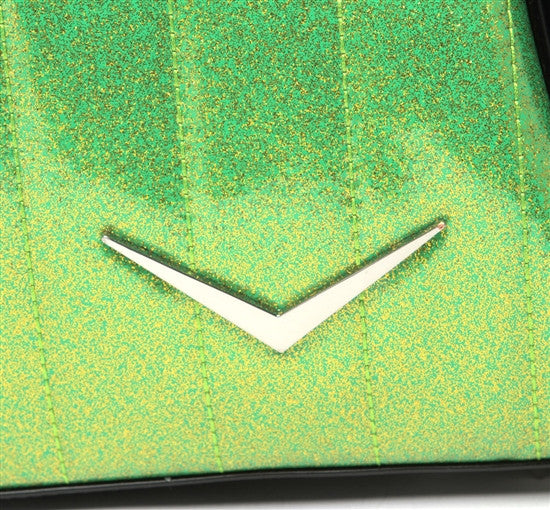Buy Neon green vinyl potli clutch -Designer Wear - Ensemble