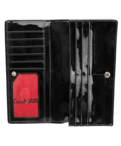 Lux de Ville New Getaway Shiny Black Wallet