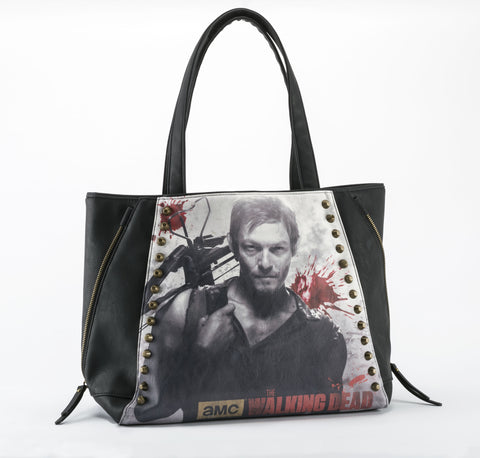 AMC Walking Dead Daryl with Crossbow Studded Handbag Purse