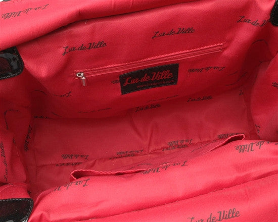 Lux de Ville Lucky Me Large Tote Bag Purse with Dice in Violet Sparkle –  Rockattoo
