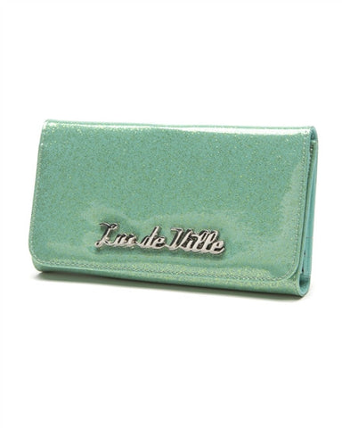 Lux de Ville Miss Lux Wallet in Baby Green Sparkle