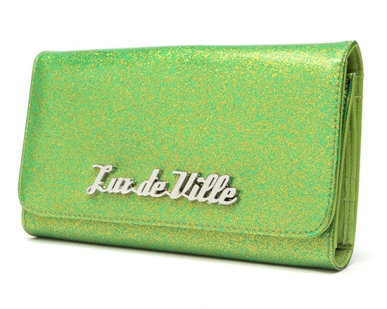 Lux de Ville Miss Lux Wallet in Lime Green Sparkle – Rockattoo