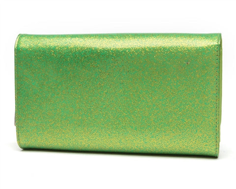 Lux de Ville Miss Lux Wallet in Lime Green Sparkle