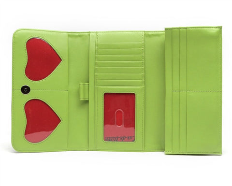 Lux de Ville Miss Lux Wallet in Lime Green Sparkle