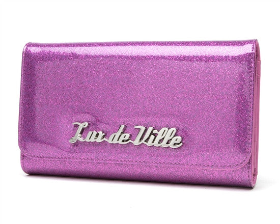 Lux de Ville Miss Lux Wallet in Violet Sparkle Rockabilly Hot Rod