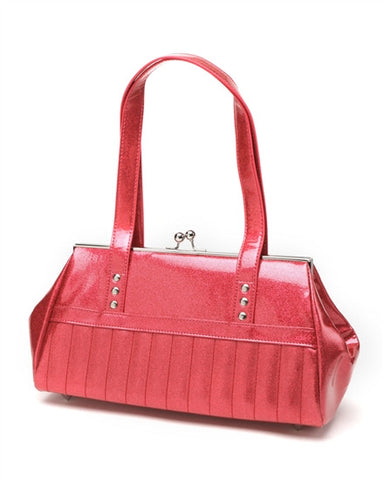 Lux de Ville Starlite Kiss Lock Purse in Pink Sparkle