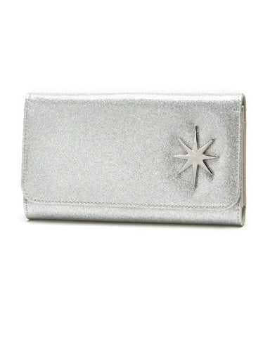 Lux de Ville New Starlite Wallet in Silver Sparkle