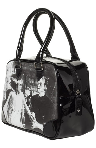 We Belong Dead Bride of Frankenstein Purse in Black and White