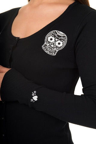 Day of the Dead Sugar Skull Cardigan