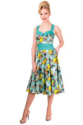 Wanderlust Flamingo Halter Dress